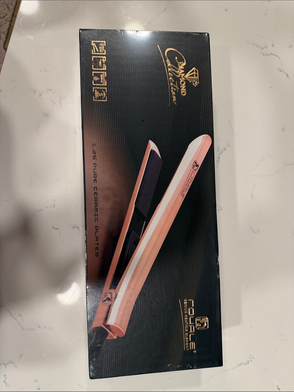 1.25" Ceramic Hair Straightener - Rose Gold